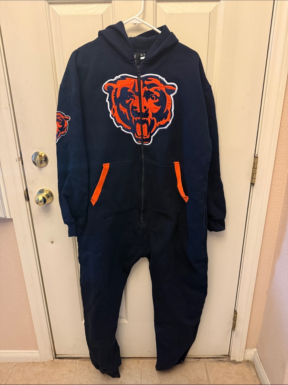 Chicago Bears Navy and Orange men’s One-Piece Hoodie